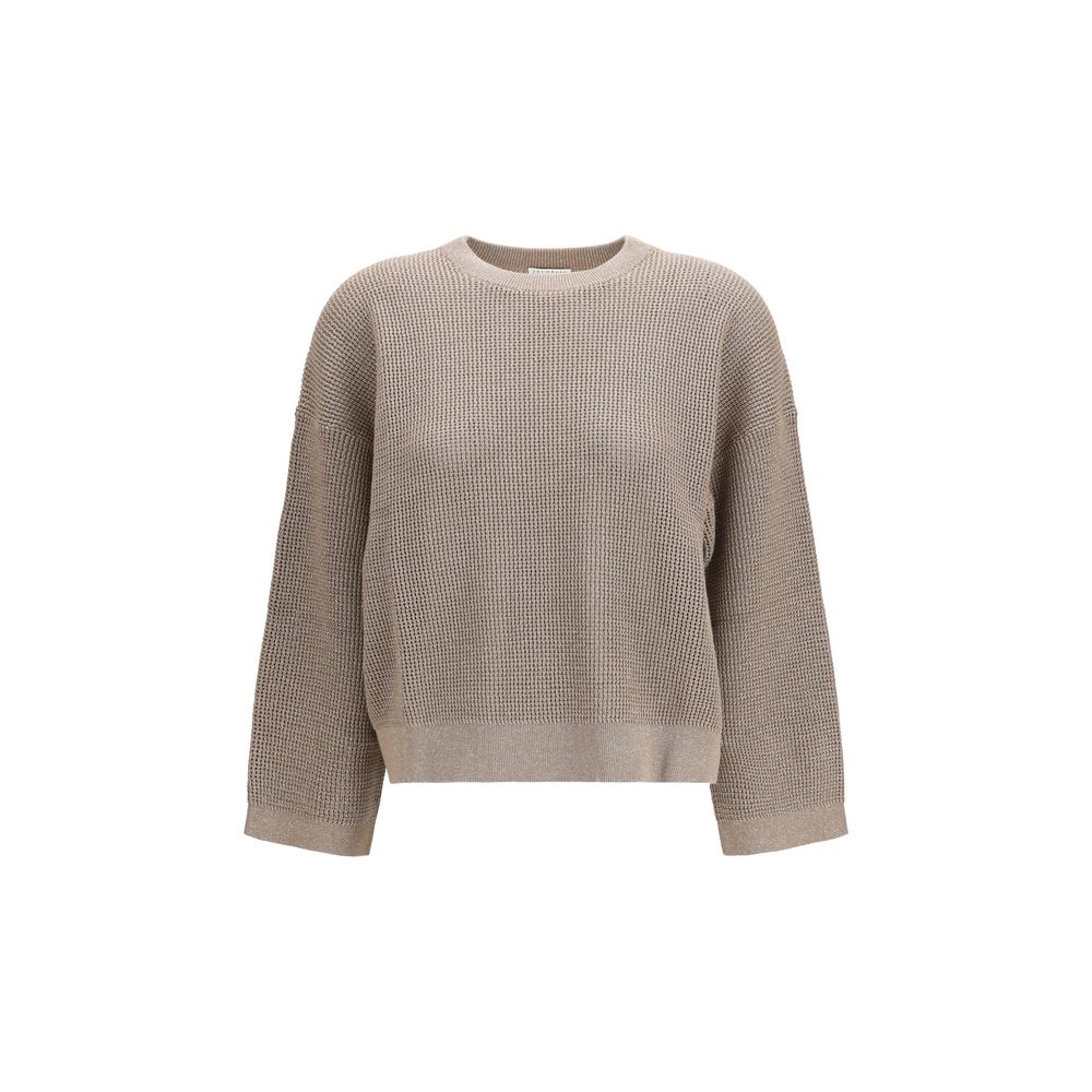 Brunello Cucinelli Gold Cotton Sweatshirt
